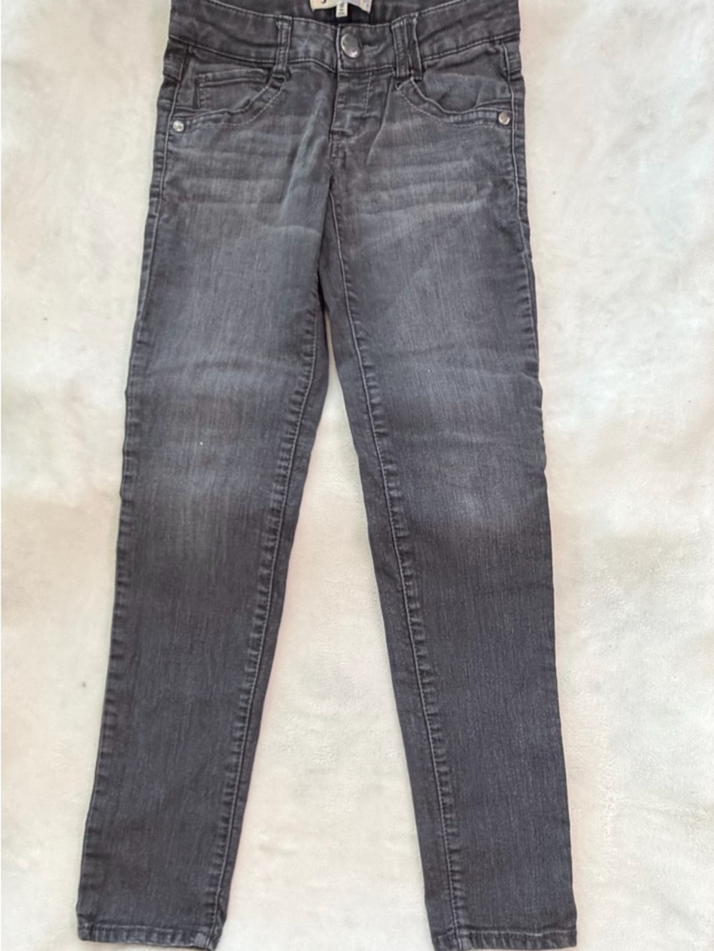 Y2K Jolt women’s Gray Skinny Jeans Size 00 Low Rise Stretch Denim Trendy - Picture 2 of 10